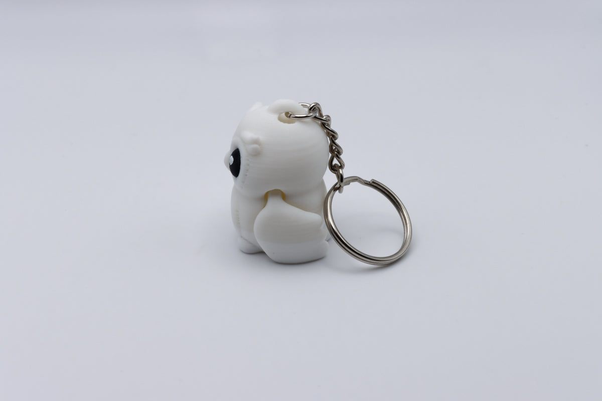 White Owl Keychain