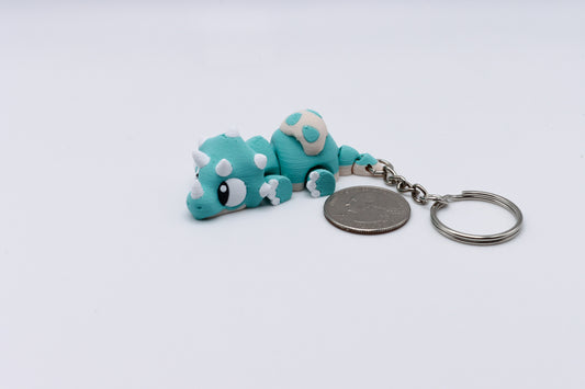 Triceratops Keychain