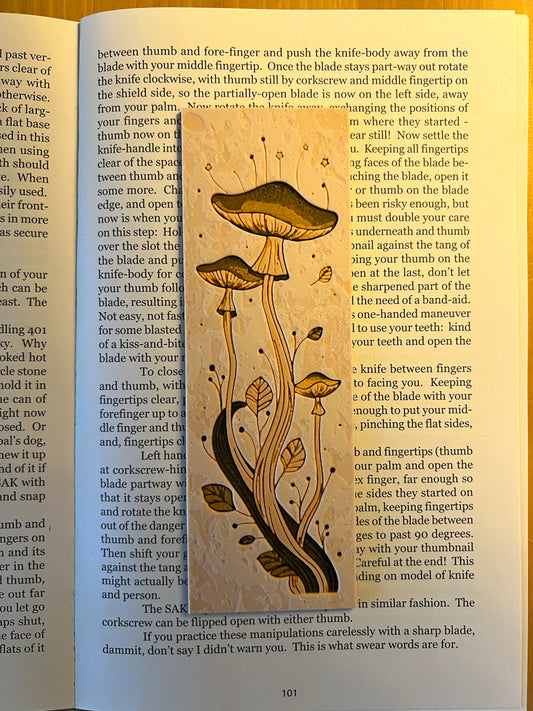 Mushroom Bookmark Design 1